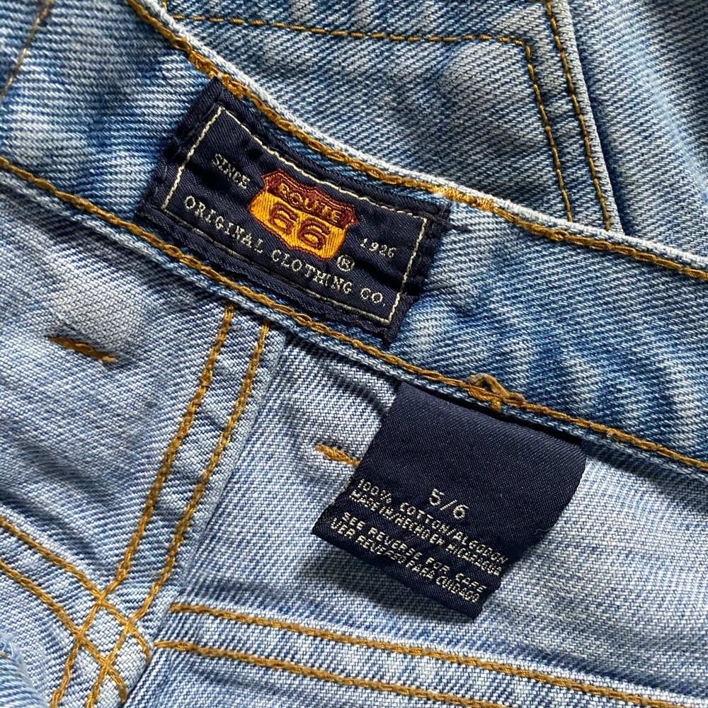 High waisted denim shorts